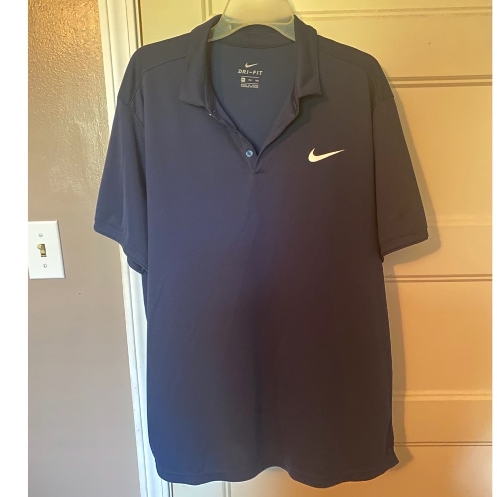 Nike Dri Fit XXL Navy Blue Polo ;